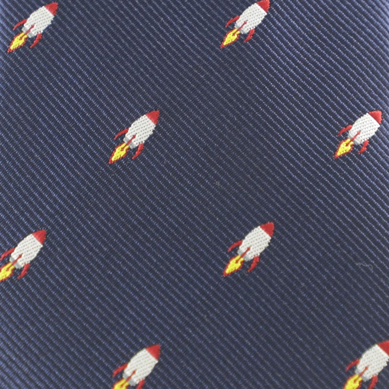 MENDEPOT Space Ties Airplanes Necktie Astronaut UFO Tie Men Birthday Father's Day Gift (Rocket) - Image 5